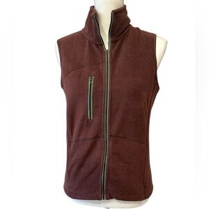 Horny Toad Toad&Co Brown Fleece Vest Full Zip Outdoor Gorpcore Hiking Size Small